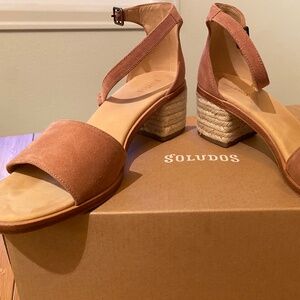 Suede Soludos Block Heels